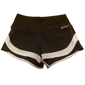 Justice Black and White Girl’s Shorts